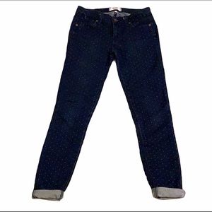 Paige Dark Denim Polka Dot Jeans